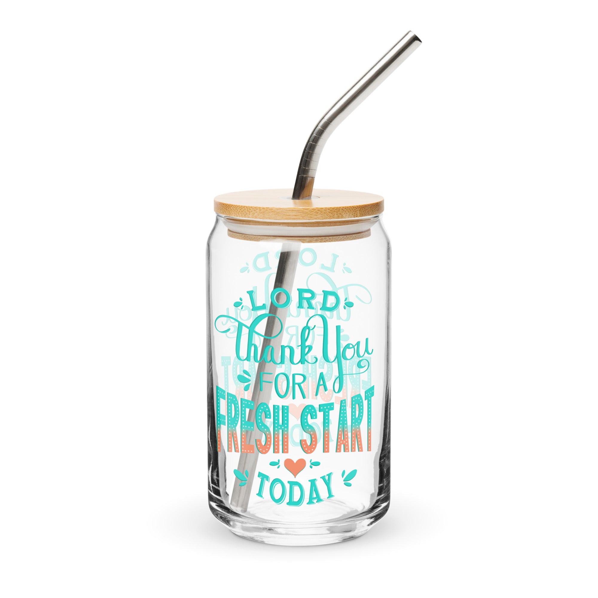 "Lord Thank You For A Fresh Start Today" Iced Coffee Cup