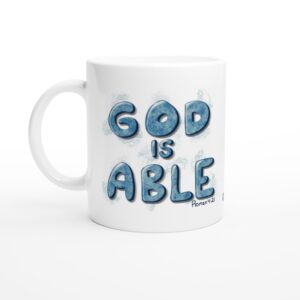 God Is Able 11oz Ceramic Mug - Blue
