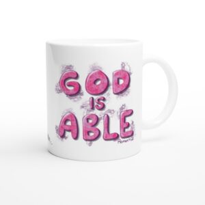 God Is Able 11oz Ceramic Mug - Pink